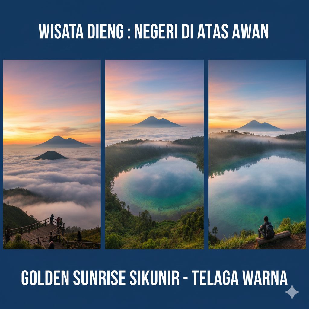 Wisata Dieng Disebut Negeri di Atas Awan, Dari Golden Sunrise Sikunir hingga Telaga Warna yang Bikin Takjub