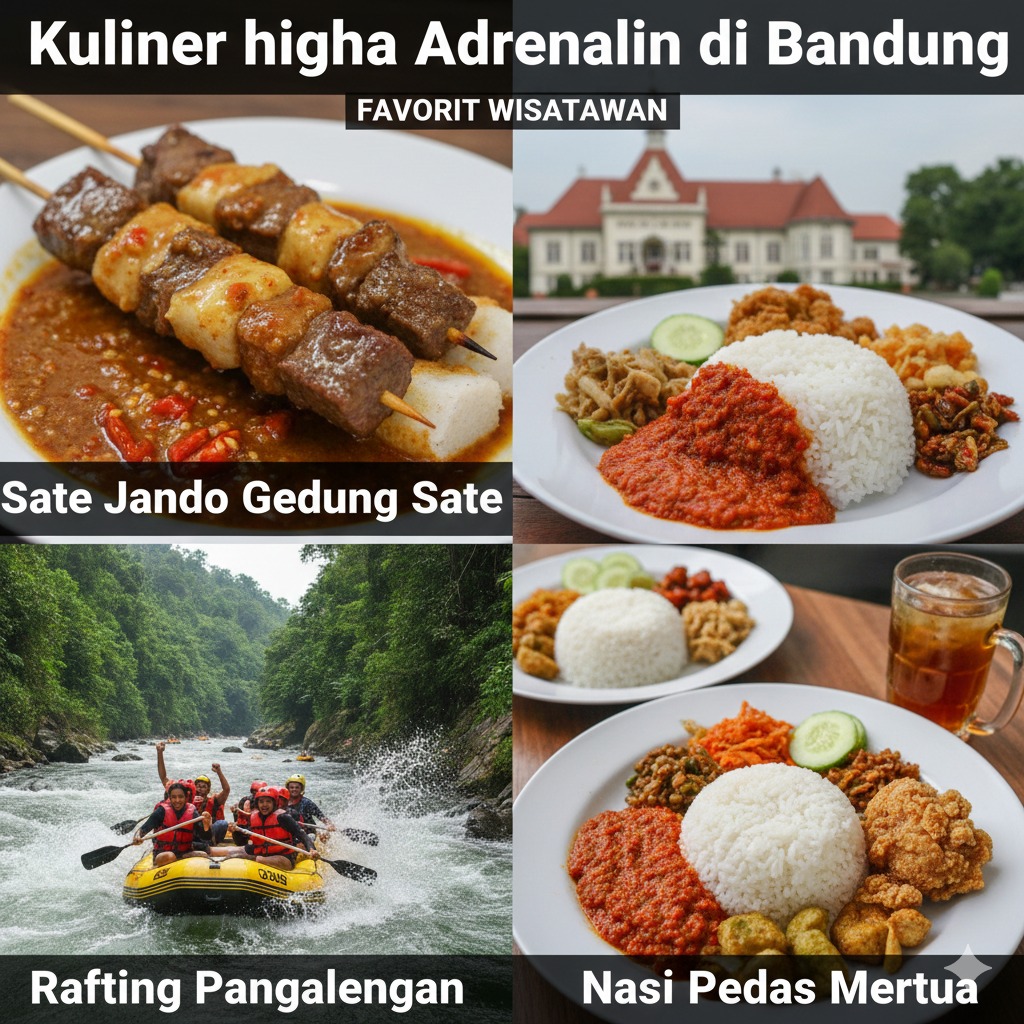 Kuliner hingga Adrenalin di Bandung: Sate Jando Gedung Sate, Rafting Pangalengan, dan Nasi Pedas Mertua Jadi Favorit Wisatawan