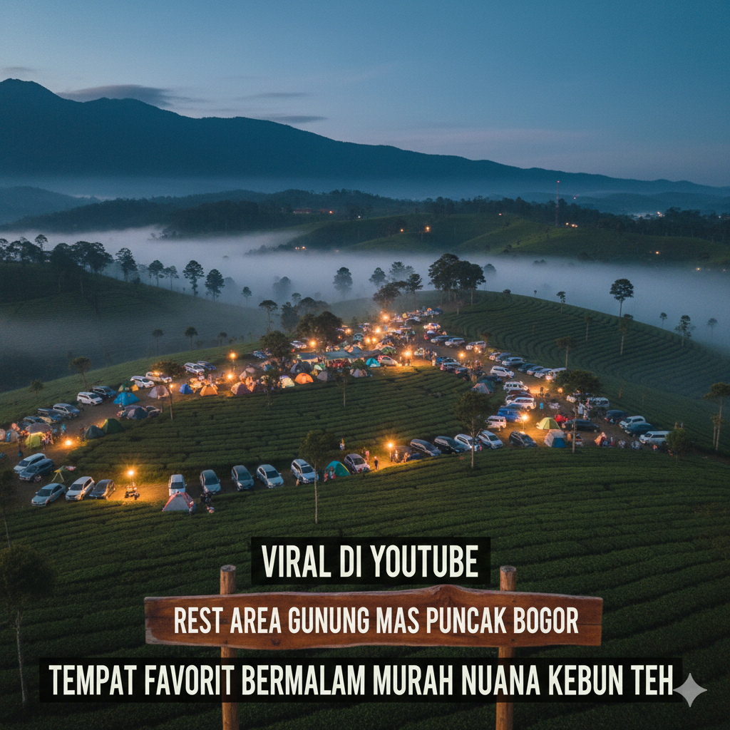 Viral di YouTube, Rest Area Gunung Mas Puncak Bogor Kini Jadi Tempat Favorit Bermalam Murah dengan Nuansa Kebun Teh