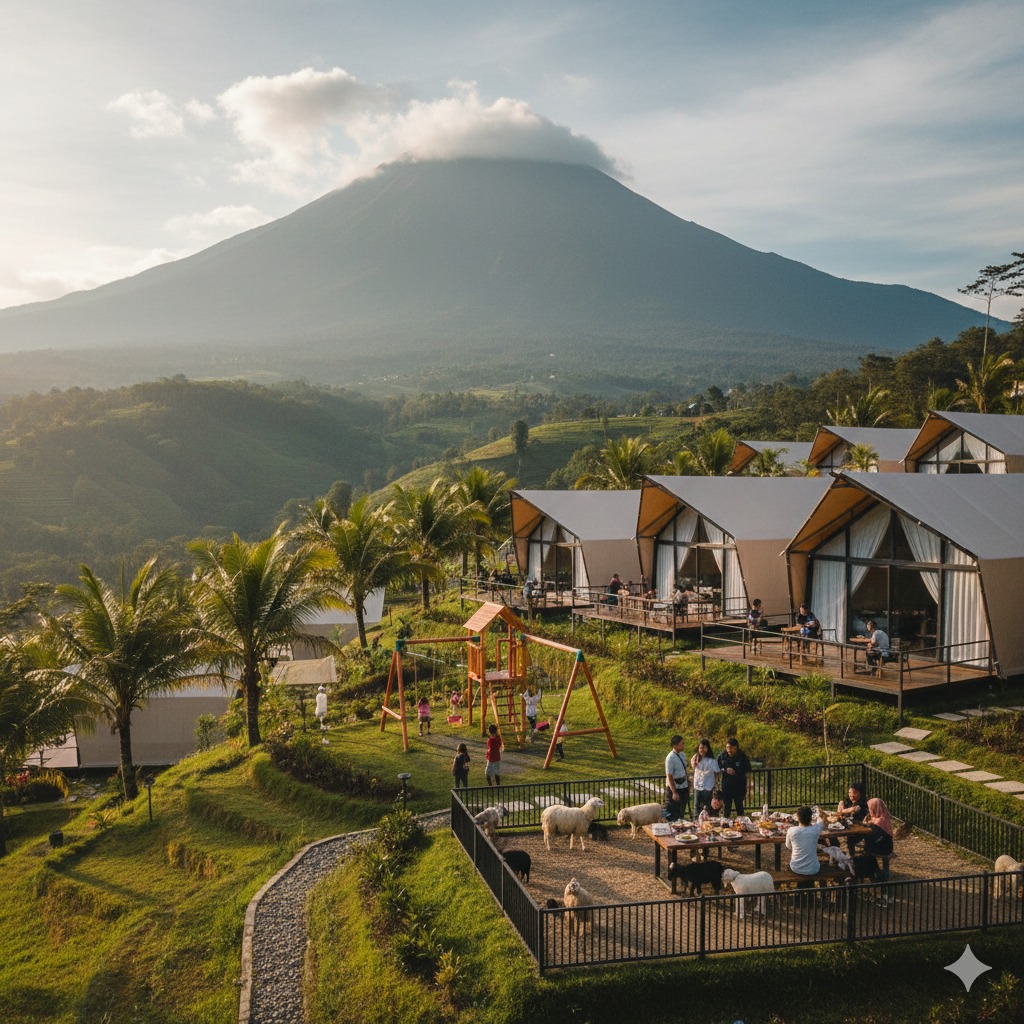 Lembah Indah Malang, Sensasi Glamping di Kaki Gunung Kawi dengan View Alam, Playground Anak, hingga Mini Peternakan