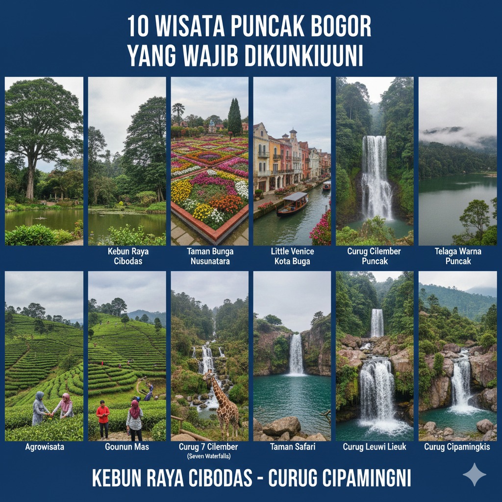 10 Wisata Puncak Bogor yang Wajib Dikunjungi, dari Kebun Raya Cibodas hingga Curug Cipamingkis