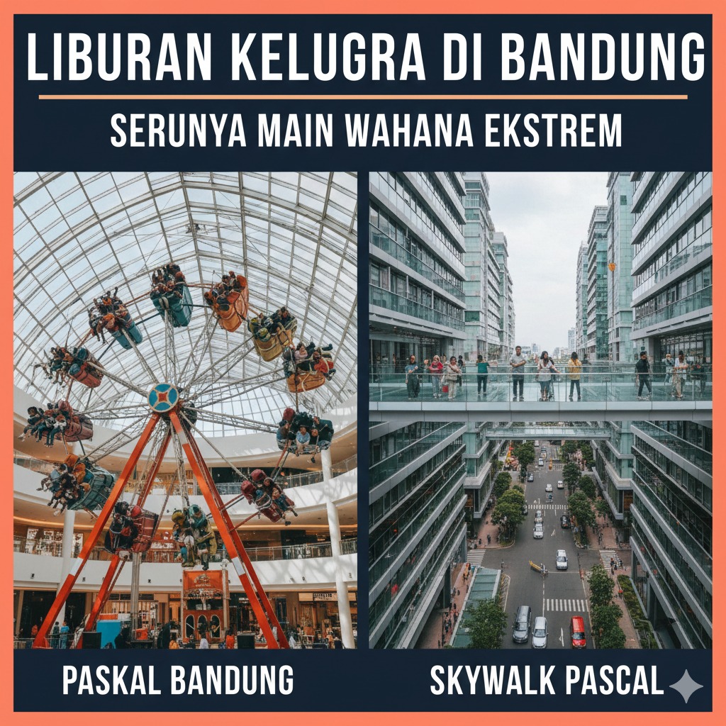 Liburan Keluarga di Bandung, Serunya Main Wahana Ekstrem di Paskal Bandung dan Skywalk Pascal