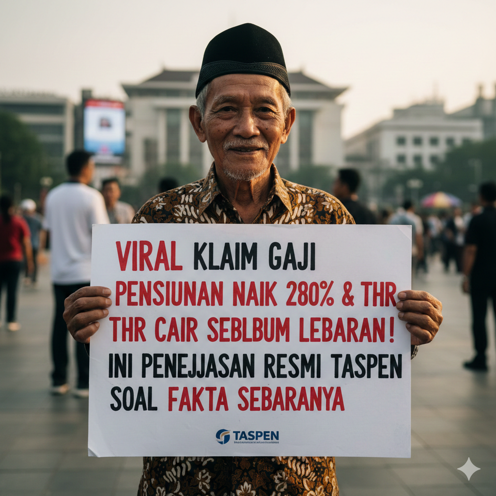 Viral Klaim Gaji Pensiunan Naik 280 Persen dan THR Cair Sebelum Lebaran, Ini Penjelasan Resmi TASPEN soal Fakta Sebenarnya