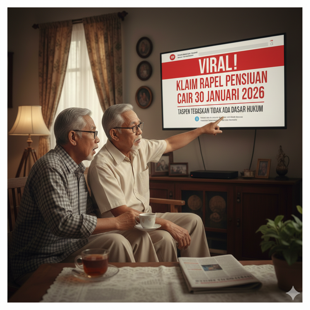 Viral Klaim Rapel Gaji Pensiunan Cair 30 Januari 2026, TASPEN Tegaskan Tidak Ada Dasar Hukum