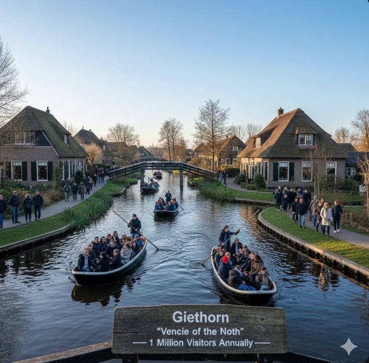 Desa Giethoorn di Belanda tak punya jalan raya. Dijuluki Venesia dari Utara, desa terindah di dunia ini dikunjungi 1 juta wisatawan per tahun.