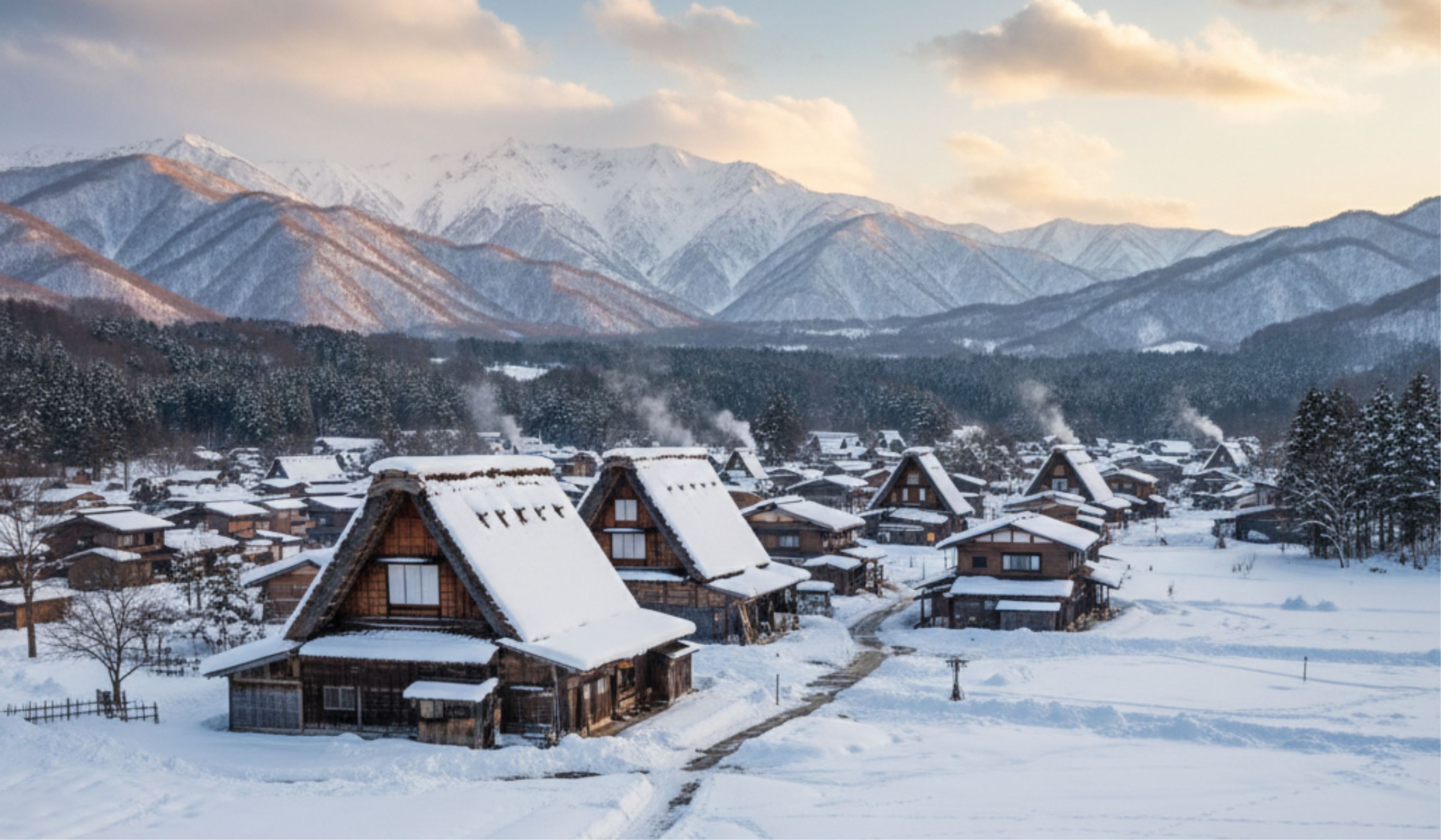 Desa Shirakawago Jepang terkenal sebagai desa terindah di Jepang dengan rumah jerami berusia ratusan tahun dan pemandangan Alpen Jepang.