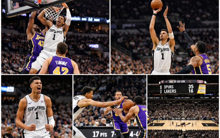 Victor Wembanyama tampil dominan dengan mencetak 17 poin beruntun di kuarter pertama saat San Antonio Spurs unggul atas Los Angeles Lakers dalam duel Wilayah Barat NBA.