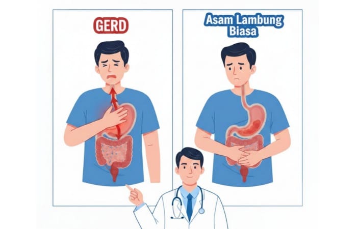 Bedanya GERD dan asam lambung biasa penting dipahami. Ini gejala, penyebab, dan obat yang tepat menurut dokter.