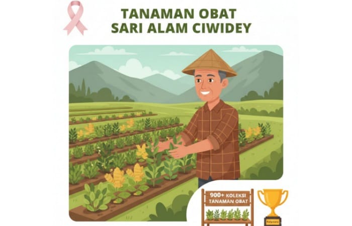 Tanaman obat Sari Alam Ciwidey bermula dari perjuangan lawan kanker hingga miliki 900 koleksi dan raih Kalpataru.