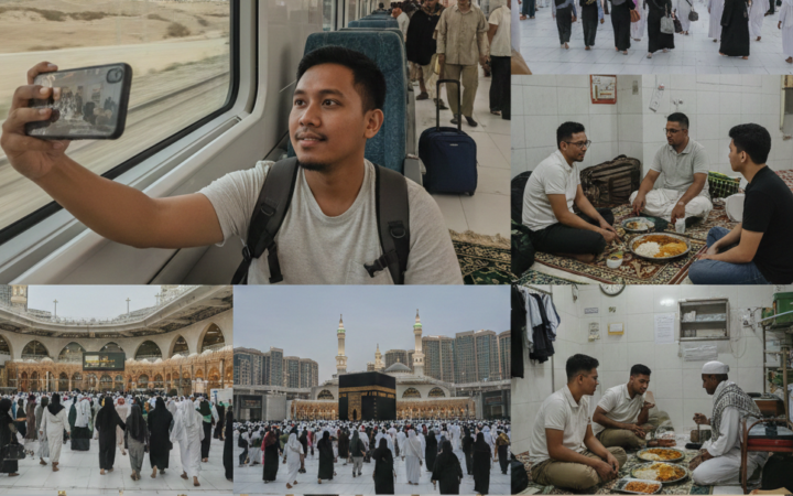 Kisah umrah backpacker 30 hari di Makkah lengkap dengan tips hemat transportasi, penginapan, dan biaya hidup selama ibadah.