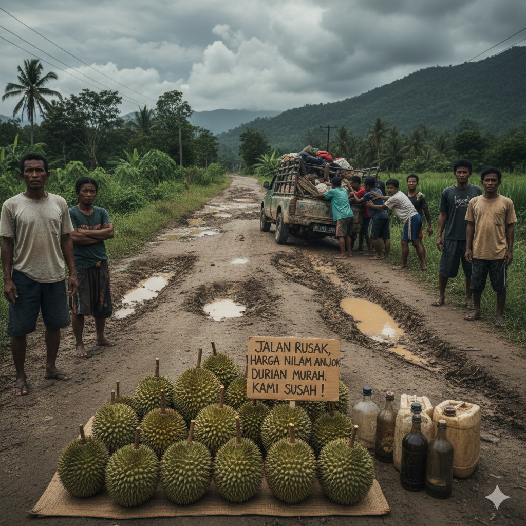 Terisolasi Jalan Rusak, Harga Minyak Nilam Anjlok dan Durian Dibeli Murah: Jerit Warga Desa Panggalo dan Tanah Toro Sulawesi Barat