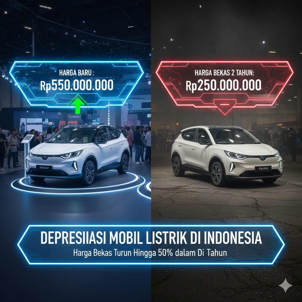 Depresiasi Mobil Listrik di Indonesia: Harga Bekas Turun Hingga 50% dalam 2 Tahun