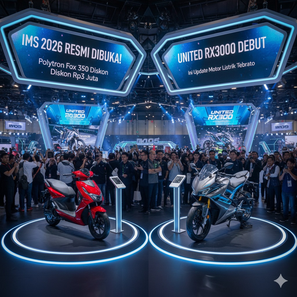 IMS 2026 Resmi Dibuka! Polytron Fox 350 Diskon Rp3 Juta dan United RX3000 Debut, Ini Update Motor Listrik Terbaru
