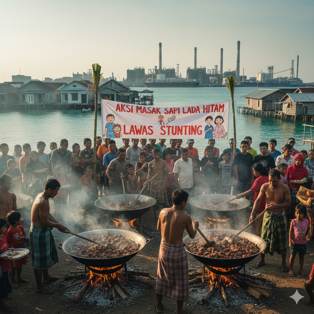 Morowali dan Suku Bajo: Di Balik Industri Besar, Angka Stunting Tinggi Disorot Lewat Aksi Masak Sapi Lada Hitam di Desa Bungintende