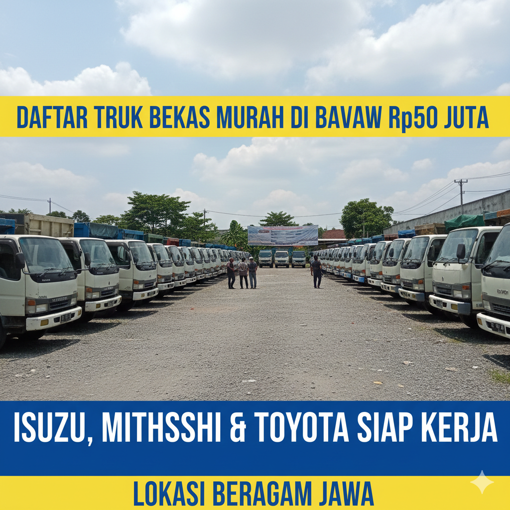 Daftar Truk Bekas Murah di Bawah Rp50 Juta: Isuzu, Mitsubishi & Toyota Siap Kerja, Lokasi Beragam Jawa