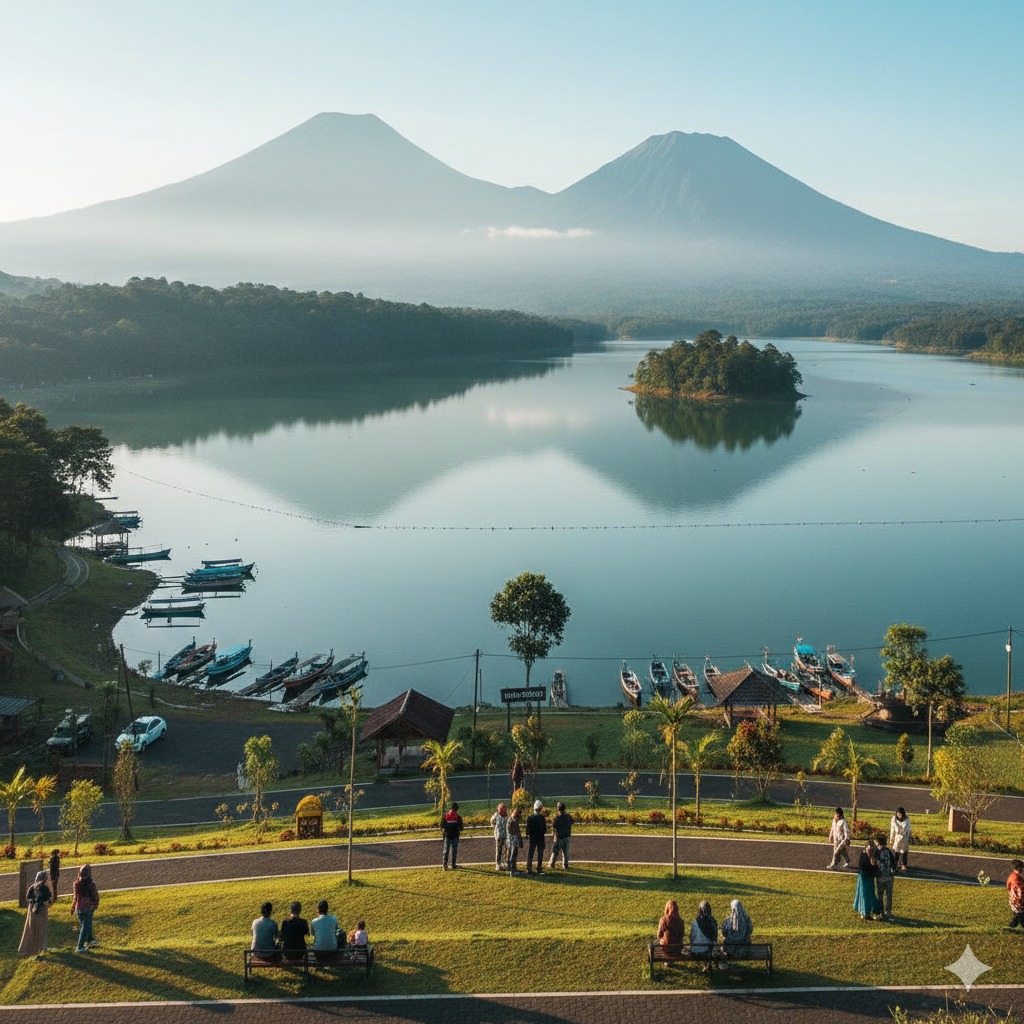 Waduk Selorejo Ngantang Malang Jadi Surga Healing, View Gunung Kawi dan Kelud Bikin Wisatawan Enggan Pulang