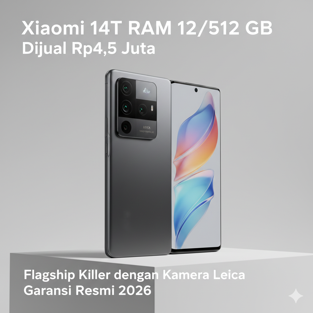 Xiaomi 14T RAM 12/512 GB Dijual Rp4,5 Juta, Flagship Killer dengan Kamera Leica dan Garansi Resmi 2026