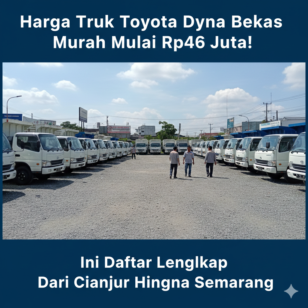 Harga Truk Toyota Dyna Bekas Murah Mulai Rp46 Juta! Ini Daftar Lengkap dari Cianjur hingga Semarang