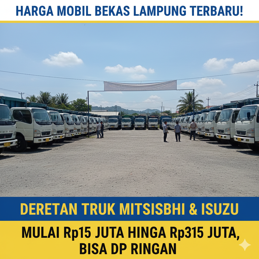 Harga Mobil Bekas Lampung Terbaru! Deretan Truk Mitsubishi & Isuzu Mulai Rp15 Juta hingga Rp315 Juta, Bisa DP Ringan