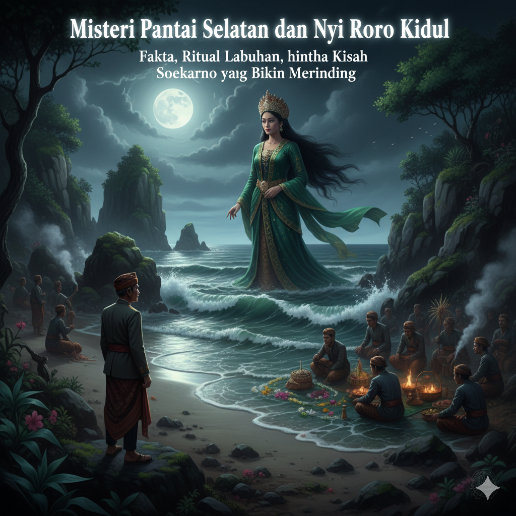 Misteri Pantai Selatan dan Nyi Roro Kidul: Fakta, Ritual Labuhan, hingga Kisah Soekarno yang Bikin Merinding