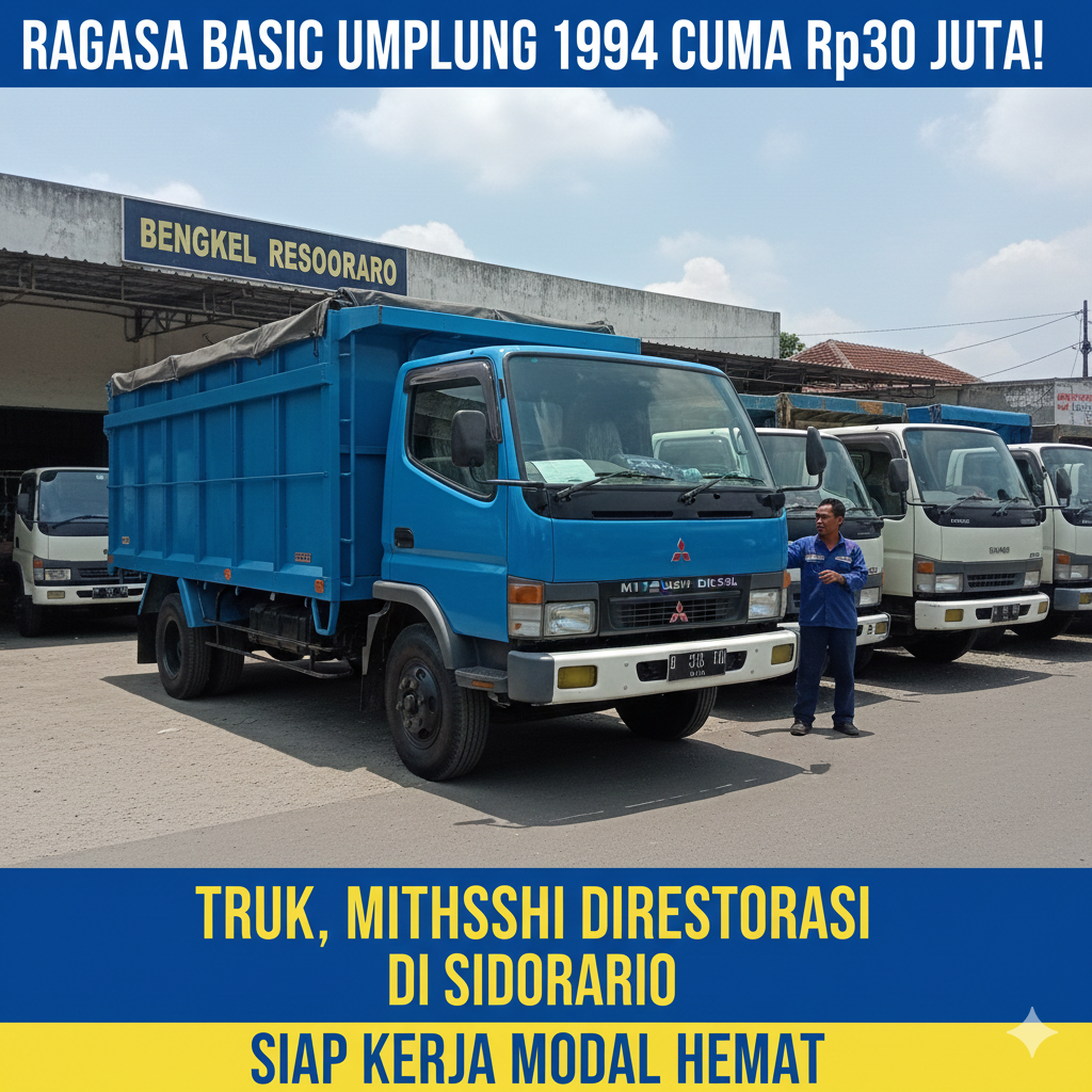 Ragasa Basic Umplung 1994 Cuma Rp30 Juta! Truk Mitsubishi Direstorasi di Sidoarjo, Siap Kerja Modal Hemat