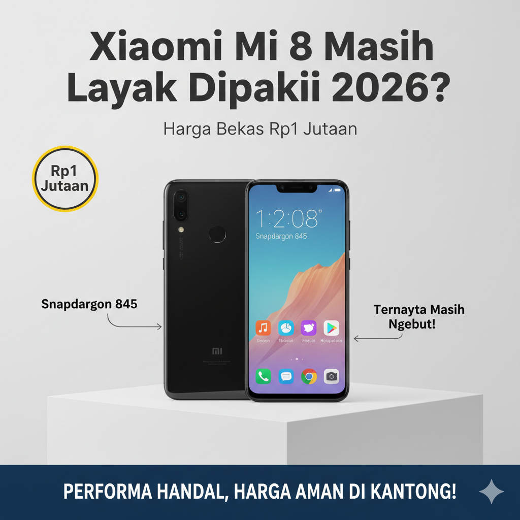 Xiaomi Mi 8 Masih Layak Dipakai 2026? Harga Bekas Rp1 Jutaan, Snapdragon 845 Ternyata Masih Ngebut!
