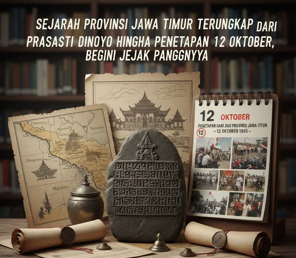 Sejarah Provinsi Jawa Timur Terungkap dari Prasasti Dinoyo hingga Penetapan 12 Oktober, Begini Jejak Panjangnya
