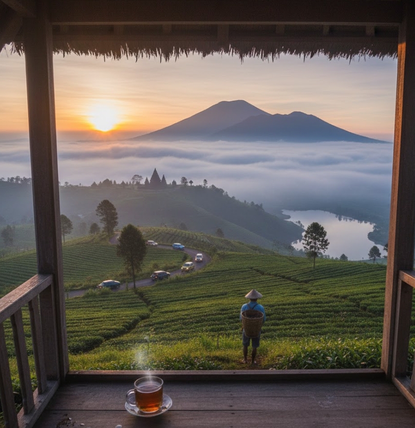 Dinginnya Suasana Pagi Dieng Bikin Betah: Aktivitas Petani, Kabut Tebal, hingga Wisata Kuliner Kentang Keripik