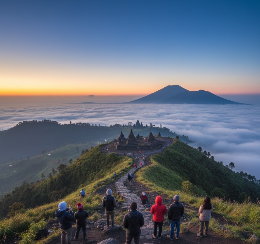 Pesona Perkebunan Teh Sikotok Wonosobo, View Gunung Sindoro Bikin Jatuh Cinta, Tiket Masuk Cuma Rp10 Ribu