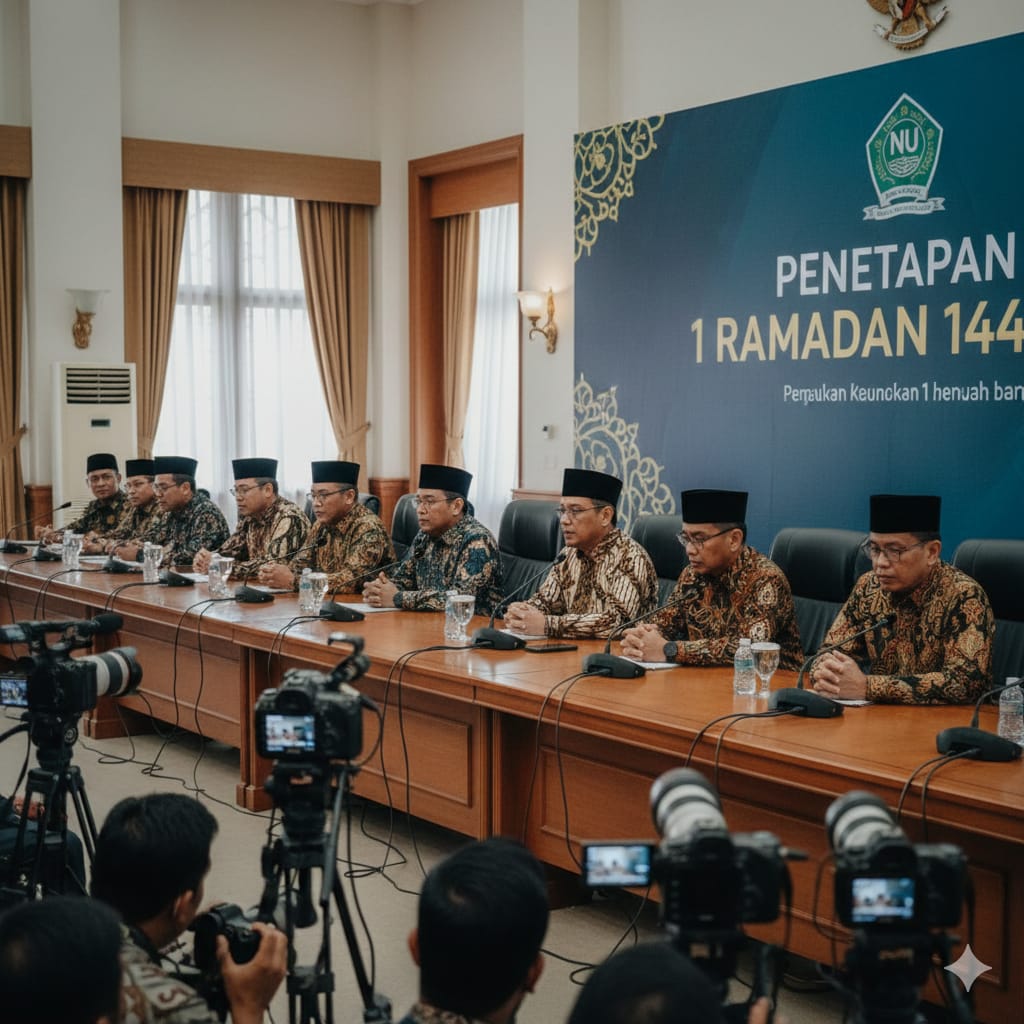 Hasil rukyatul hilal NU: hilal tak terlihat, Syakban 30 hari, 1 Ramadan 1447 H ditetapkan lusa. 