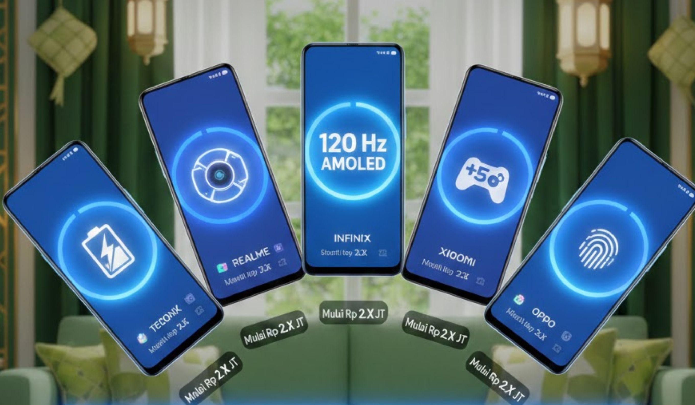 7 rekomendasi HP 2 jutaan terbaik 2025 untuk Lebaran, dari Xiaomi, Infinix hingga Motorola dengan baterai besar dan layar AMOLED.