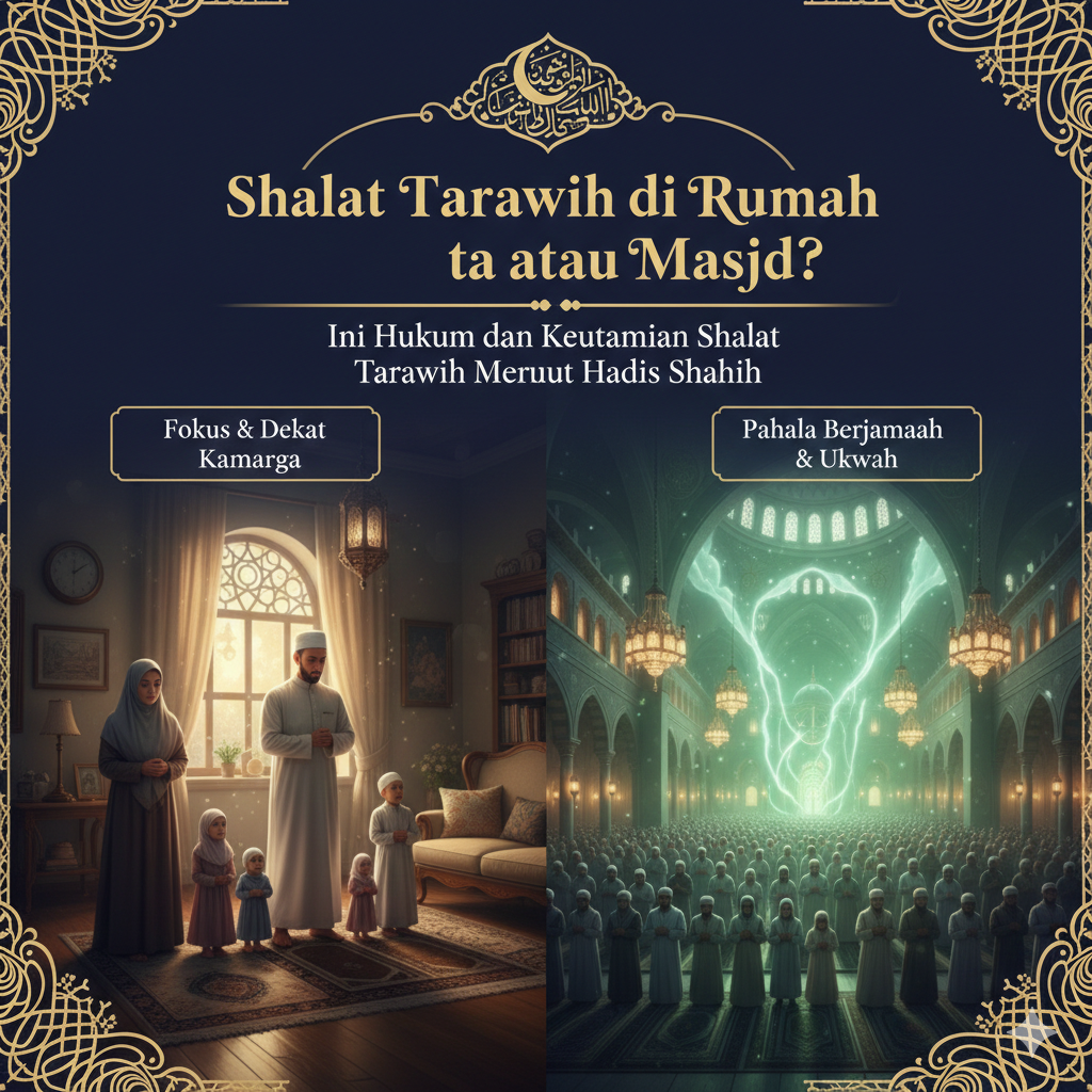 Shalat Tarawih di Rumah atau Masjid? Ini Hukum dan Keutamaan Shalat Tarawih Menurut Hadis Shahih
