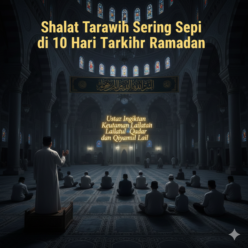 Shalat Tarawih Sering Sepi di 10 Hari Terakhir Ramadan, Ustaz Ingatkan Keutamaan Lailatul Qadar dan Qiyamul Lail