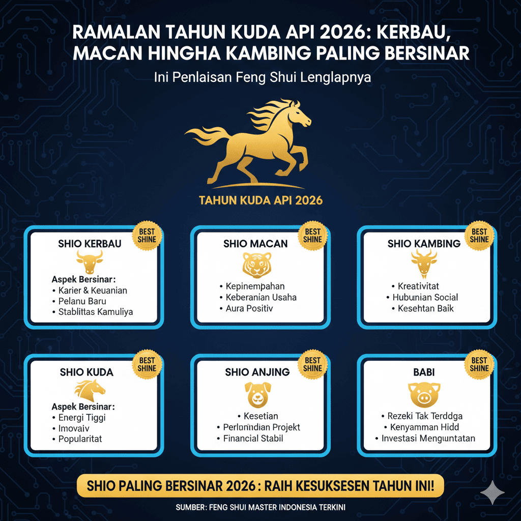 Ramalan Tahun Kuda Api 2026: Kerbau, Macan hingga Kambing Paling Bersinar, Ini Penjelasan Feng Shui Lengkapnya