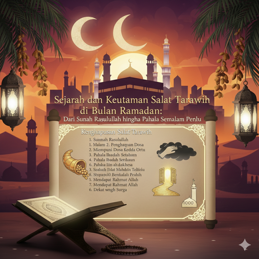 Sejarah dan Keutamaan Salat Tarawih di Bulan Ramadan: Dari Sunah Rasulullah hingga Pahala Semalam Penuh