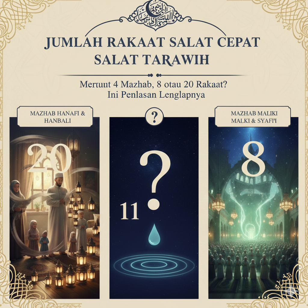 Jumlah Rakaat Salat Tarawih Menurut 4 Mazhab, 8 atau 20 Rakaat? Ini Penjelasan Lengkapnya