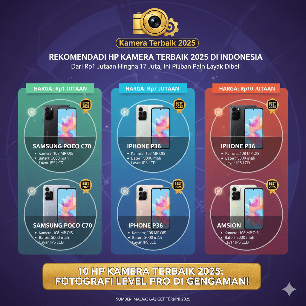 Rekomendasi HP Kamera Terbaik 2025 di Semua Harga, dari Rp1 Jutaan hingga Rp17 Juta, Ini Pilihan Paling Layak Dibeli