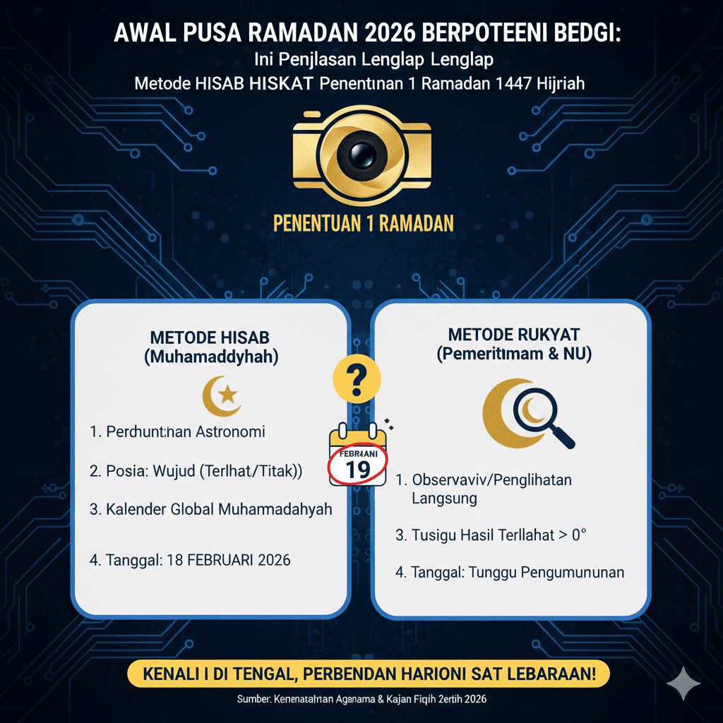 Awal Puasa Ramadan 2026 Berpotensi Beda Lagi, Ini Penjelasan Lengkap Metode Hisab dan Rukyat Penentuan 1 Ramadan 1447 Hijriah