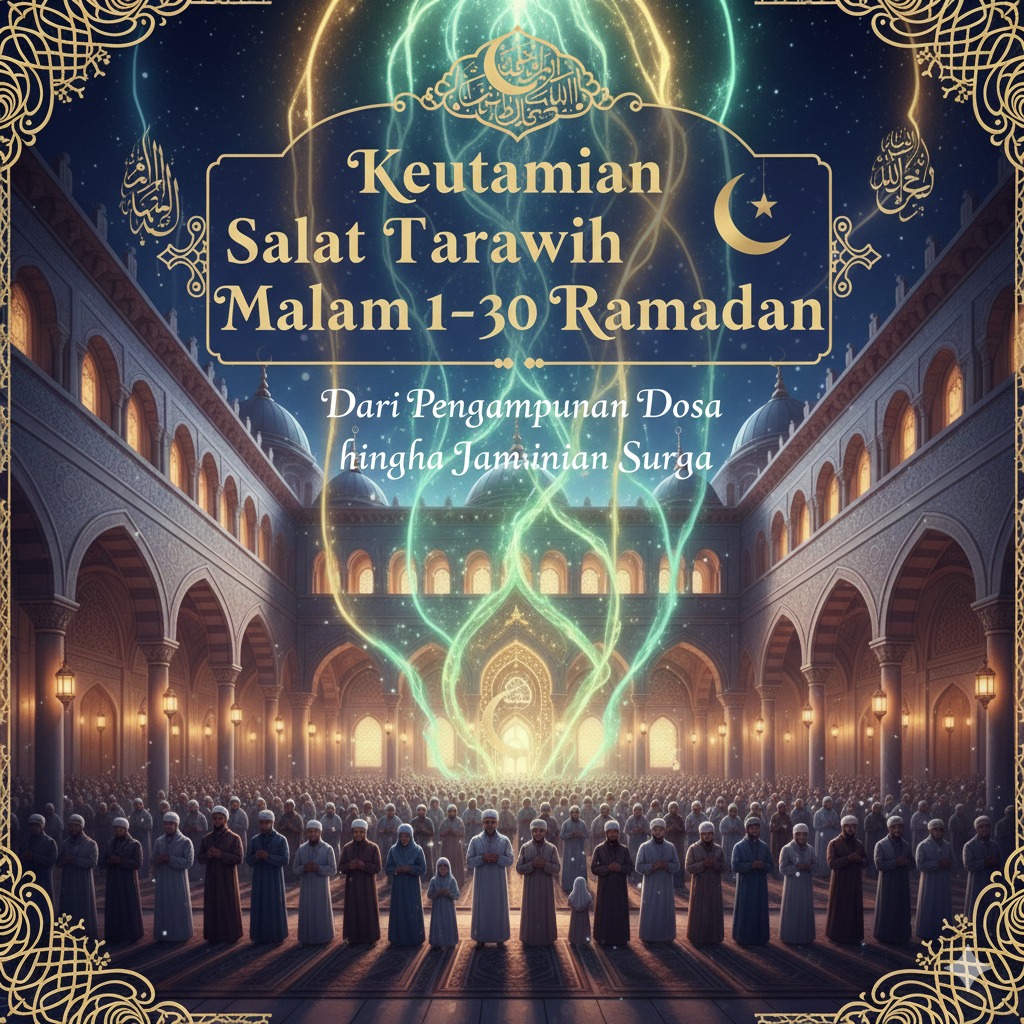 Keutamaan Salat Tarawih Malam 1&ndash;30 Ramadan, Dari Pengampunan Dosa hingga Jaminan Surga