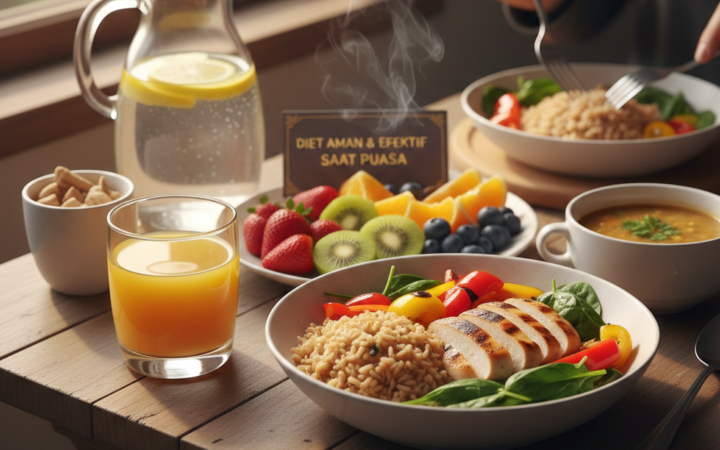 Diet saat puasa bisa aman dan efektif. Simak cara mengatur menu, porsi, dan pola makan agar berat badan turun tanpa risiko kesehatan.