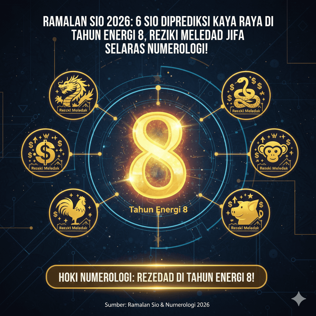Ramalan Sio 2026: 6 Sio Diprediksi Kaya Raya di Tahun Energi 8, Rezeki Meledak Jika Selaras Numerologi!