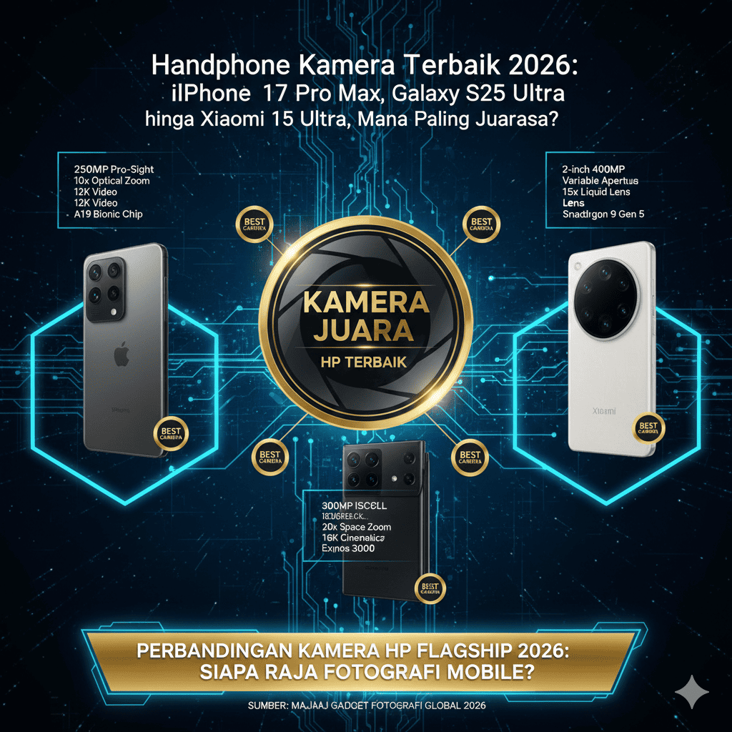 Handphone Kamera Terbaik 2026: iPhone 17 Pro Max, Galaxy S25 Ultra hingga Xiaomi 15 Ultra, Mana Paling Juara?