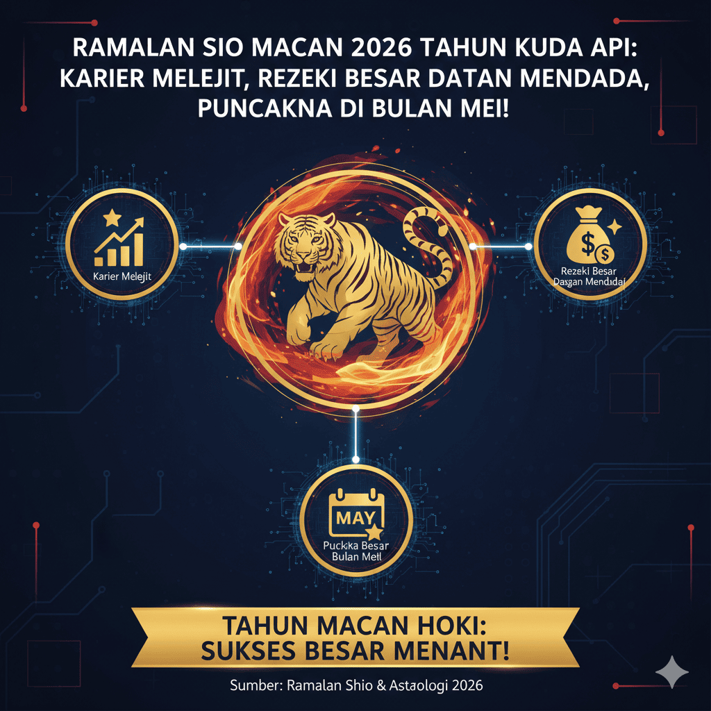 Ramalan Sio Macan 2026 Tahun Kuda Api: Karier Melejit, Rezeki Besar Datang Mendadak, Puncaknya di Bulan Mei!