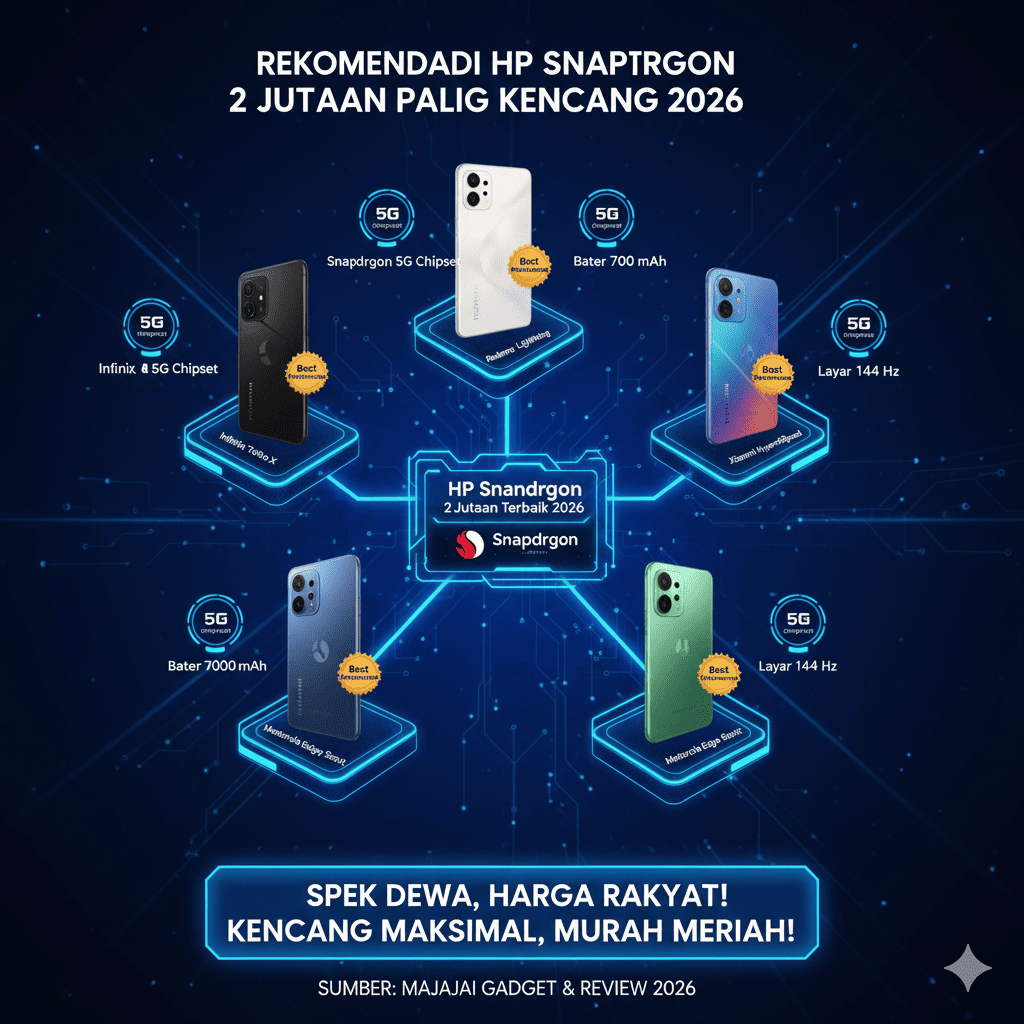 Rekomendasi HP Snapdragon 2 Jutaan Paling Kencang 2026, Ada 5G, Baterai 7000 mAh hingga Layar 144 Hz!