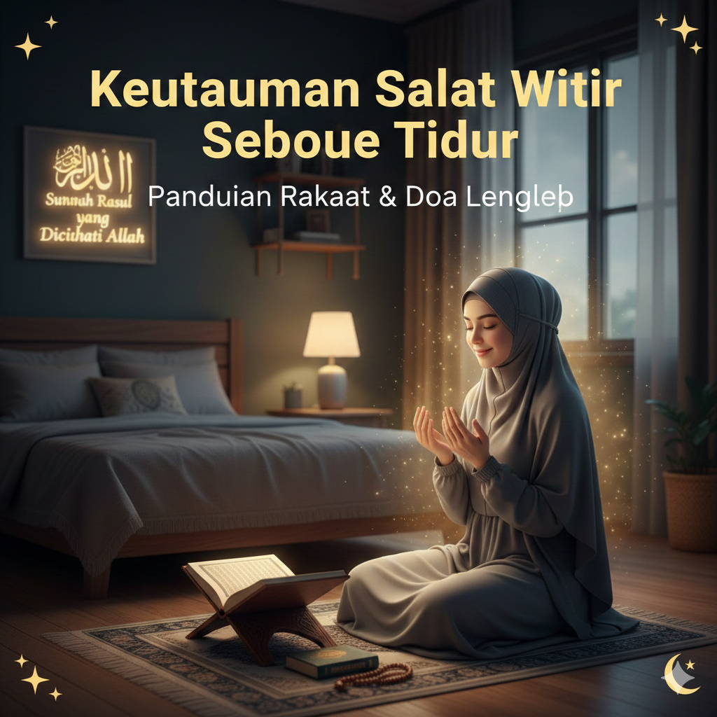 Keutamaan Salat Witir Sebelum Tidur: Sunah Rasul yang Dicintai Allah dan Panduan Rakaat serta Doa Lengkap