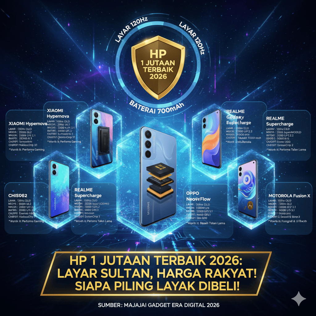 5 HP 1 Jutaan Terbaik 2026: Layar 120 Hz, Memori UFS, Baterai 7000 mAh, Siapa Paling Layak Dibeli?