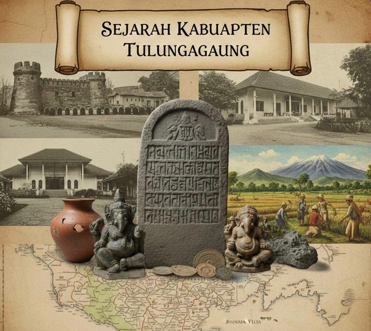 Sejarah Tulungagung lengkap dari zaman purba, kerajaan besar, kolonialisme, hingga jadi kabupaten modern Jawa Timur.