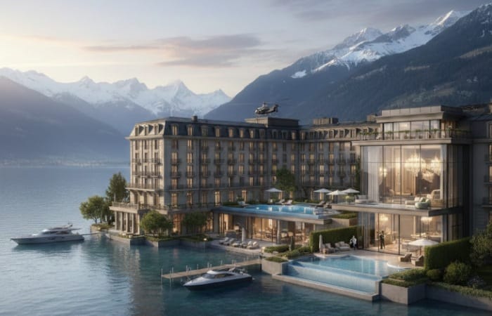 Hotel termahal di dunia 2026 tembus Rp3,6 miliar per malam, dari Swiss hingga kapal selam mewah di Karibia.