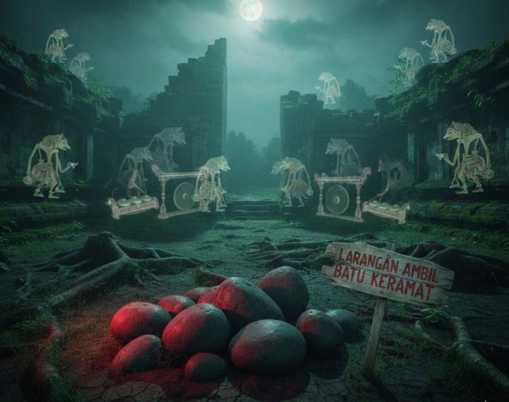 Misteri hajatan gaib Desa Notorejo Tulungagung, suara wayang dan gamelan tanpa wujud hingga larangan ambil batu keramat.