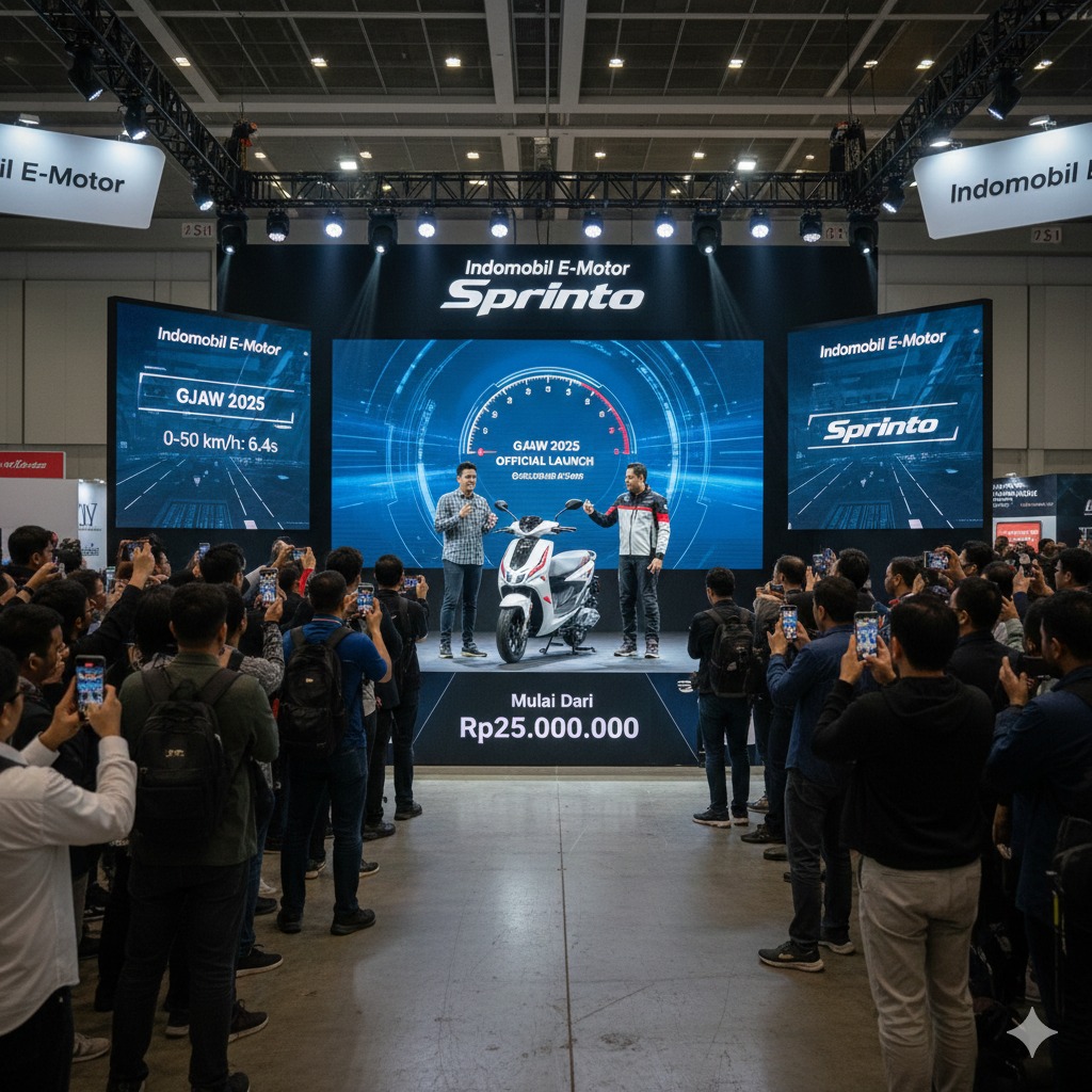 Motor Listrik Sprinto dari Indomobil E-Motor Resmi Meluncur di GJAW 2025, Harga Rp25 Jutaan Klaim 0-50 Km/Jam 6,4 Detik!